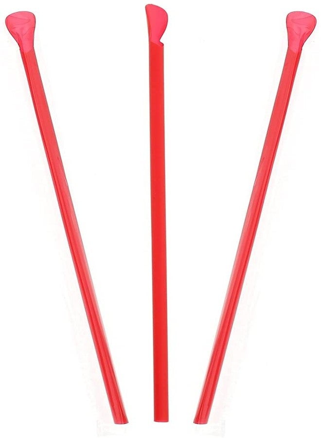 Concession Essentials 10" Unwrapped Red Spoon Straws - Box of 300ct (CE-Spoon Red 10-UN-300) - Image 3